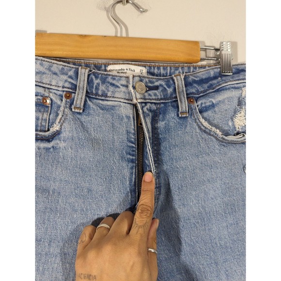 Abercrombie & Fitch Blue The Skinny High Rise Curve Love Jeans Women Size 27 - Picture 5 of 9
